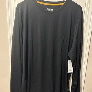 RHONE Navy Modino wool Long Sleeve Shirt. Incredibly soft. NWT size Large